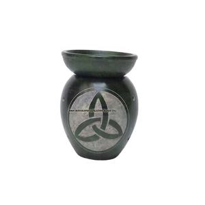Decorative Wholesale Customized Aroma Burner Soapstone Essentisal <b>Oil</b> <b>Diffuser</b> With Triquetra Symbol - Product Image 1
