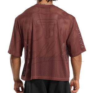 Camiseta de malla personalizada para hombre, estilo urbano, de secado rápido, hip hop, al por mayor, OEM, a la moda, del mejor fabricante - Product Image 2