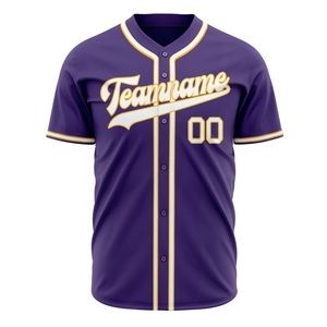 Uniforme de Béisbol Morado de Primera Calidad, 100% Poliéster, Tejido Interlock, Logotipo Personalizado, Nombre del Equipo, Número del Jugador, Tallas XS-7XL, Fabricante - Product Image 3