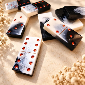 Handmade Resin <b>Domino</b> <b>Set</b> Luxury <b>Dominoes</b> <b>set</b> - Product Image 2