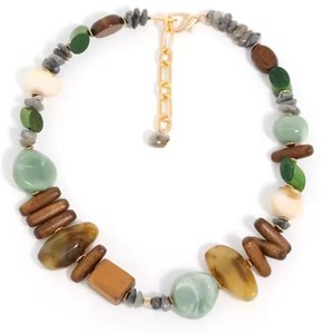 Colliers tendance faits main en résine multicolore, forme ange personnalisée, perles fantaisie pour occasions festives - Product Image 1