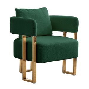 Silla Lateral Moderna TS con Patas de Metal Dorado, Silla Decorativa para Sala de Estar sin Ruedas, para Área de Vestir o Sala de Recepción - Product Image 6