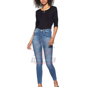 Pantalones Vaqueros de Mujer de Último Diseño a Precio Razonable para Venta en Línea, Color Sólido, Múltiples Bolsillos - Product Image 4