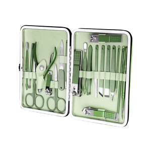 Kit professionnel pour ongles, outils en acier inoxydable, coupe-ongles 4 en 1, léger, réutilisable, étui portable pour manucure et pédicure - Product Image 1