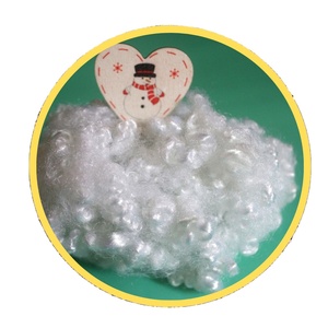 Precio de fábrica GRS certificado 15d blanco reciclado hueco conjugado siliconizado (HCS) material de relleno de poliéster virgen grapado - Product Image 1