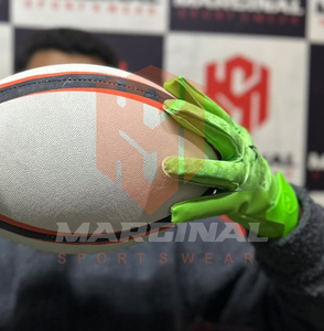 Guantes de Fútbol Americano Personalizados de Color Neón con Alta Adherencia, Guantes Deportivos Baratos al por Mayor, Guantes de Protección para Fútbol Americano para Hombre - Product Image 6