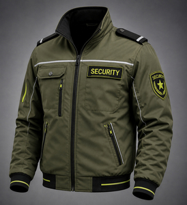 Veste de travail unisexe en nylon 100 % enduit, haute qualité, personnalisable, pour homme, uniforme de garde de sécurité, modèle hiver, best-seller - Product Image 5