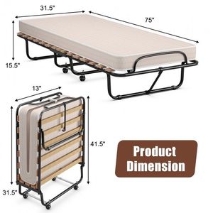 Cama Plegable para Invitados con Colchón de Espuma Viscoelástica - Product Image 4