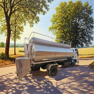 Horizontal Milk Supply Tank Road Dual Compartment Stainless Steel <b>Temperature</b> <b>Control</b> Double Wall Storage Motor PLC <b>Controlled</b> - Product Image 3