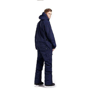 Combinaison de ski une pièce pour homme, noire, imperméable, isolée, à capuche, pour snowboard, combinaison d'hiver - Product Image 6