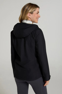 Personalized <b>Women's</b> Softshell Hooded <b>Jacket</b> Outdoor Casual Full Zip Wind Resistant Utility Pocket Lightweight Performance Wear - Product Image 2