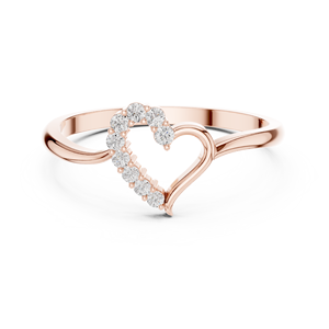 14K 18K Solid Gold 925 Sterling Silver Open Hollow Heart Diamond <b>Ring</b> for Women Engagement <b>Ring</b> Love Promise Band Birthday Gift - Product Image 2