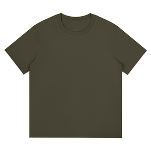 เสื้อยืดคอกลมแขนสั้นทรงหลวมผ้าฝ้ายแท้สีพื้นสำหรับผู้ชาย น้ำหนัก 230 กรัม ราคาโรงงานจากบังกลาเทศและจีน - Product Image 4