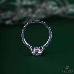 1.41CT Designer <b>Cushion</b> Cut Lab Grown Diamond <b>Wedding</b> <b>Ring</b> Solitaire Halo Pave Setting for Women - Product Image 4