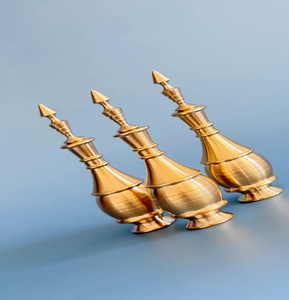 Finition de minaret de mosquée en laiton avec un dessus en étoile stylisée, base ronde, disponible à prix de gros. - Product Image 6