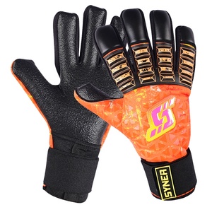 Gants de gardien de but de football en PU avec une forte adhérence et un design respirant offrant une protection des doigts pour les sports d'entraînement en plein air - Product Image 4
