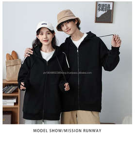 Sweat-shirt unisexe en coton avec logo personnalisé, tissu polaire pour l'hiver et l'automne, sweat-shirts à capuche personnalisés pour homme, coupe ample - Product Image 6