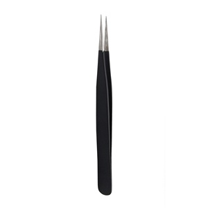 Pince à épiler royale personnalisée en acier inoxydable, ensemble de pinces à cils à pointe lisse, anti-magnétique, pour la pose d'extensions - Product Image 5