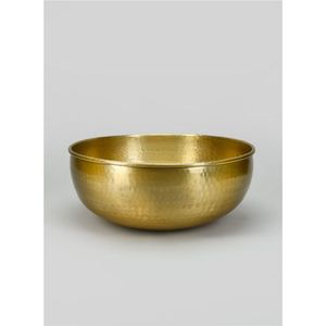 Luxury Handcrafted Gold Hammered Decorative Bowl White Textured Metal Centerpiece for <b>Wedding</b> Party Wholesale Home Decor Bowl - Product Image 4