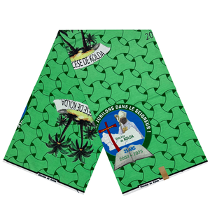 ผ้าฝ้ายพิมพ์ลายแอฟริกันสำหรับงานแฟชั่น งานแต่งงาน งานอีเว้นท์ รับออกแบบตามสั่ง ผลิตจำนวนมาก รับผลิตแบบ OEM ODM - Product Image 3