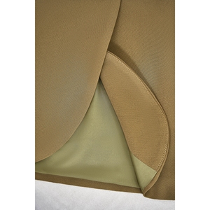 Ensemble blazer élégant pour femme, col mandarin, marron olive, avec haut ceinturé et pantalon évasé, costume deux pièces pour femme de bureau, NELLY - Product Image 5