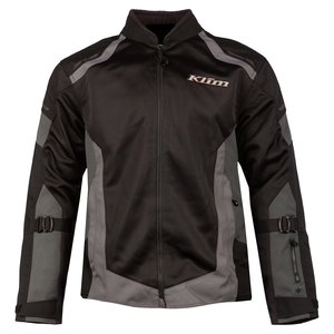 Chaqueta de Motociclismo para Hombre, de Manga Larga, Transpirable, Impermeable, de Poliéster/Nailon, con Bloques de Color Negro y Gris - Product Image 1