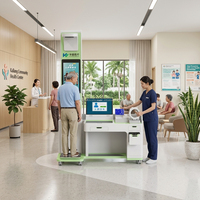 Huasheng Medical Multifunktionaler KI-Telemedizin Intelligenter Ganzkörper-Gesundheitsscreening-Kiosk HS-V600 OEM Touchscreen Solar