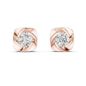 Pendientes de Diamante Cultivado en Laboratorio con Corte Brillante Redondo, Certificado GRA, de Lujo, Personalizables, Calidad de Exportación, Disponibles en Oro Rosa de 14k - Product Image 1