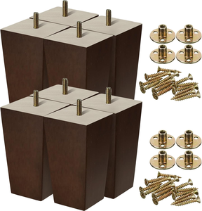 Premium Wooden Square <b>Sofa</b> <b>Legs</b> Solid Wood Furniture <b>Legs</b> <b>for</b> Bed Cabinet Table OEM Supplier Solid Wood Square Furniture - Product Image 3