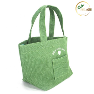 Bolsa de Compras de Yute Verde de Diseño Personalizado, Bolsa Reutilizable Ecológica para Uso Promocional - Product Image 2