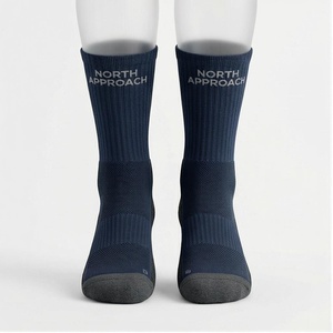 North Approach Crew <b>Socks</b> Blue Breathable <b>Running</b> <b>Socks</b> for Adults Spring Season - Product Image 1