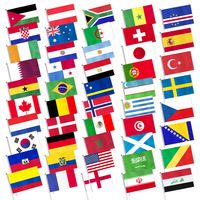 Drapeaux en polyester personnalisés 2026 pour la décoration de bars nationaux, marchandises des États-Unis, du Canada et du Mexique, 48 équipes, drapeaux de pays pour saluts de main