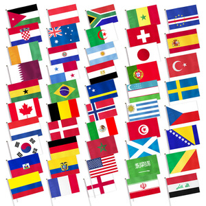 Banderas de poliéster personalizadas 2026 para decoración de bares nacionales, artículos promocionales de EE. UU., Canadá, México, 48 equipos, banderas de países para firmas de mano - Product Image 3