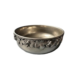 Tazón de Latón para Servir Alimentos, Diseño de Borde Personalizado, Tazones Decorativos para Ensalada, Acabado Antiguo en Peltre, Estilo Americano, Último Modelo - Product Image 1