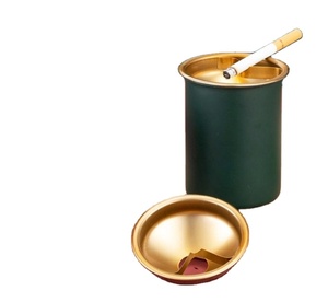 Cenicero de mesa con soporte profundo moderno, bandeja de cigarrillos de Metal duradero para el hogar, oficina, restaurante o cafetería - Product Image 1