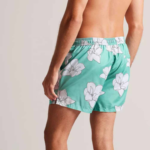 Shorts de bain pour hommes en polyester, imprimés sur mesure, respirants, anti-plis, à séchage rapide, avec taille élastique et motifs - Product Image 3
