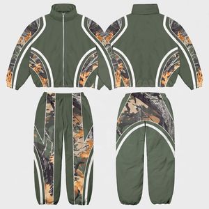 Men's <b>Camouflage</b> <b>Tracksuit</b> Set Full Sleeve Zipper Closure Sporty Style Autumn Wear Breathable Polyester Material Regular Fit - Product Image 3