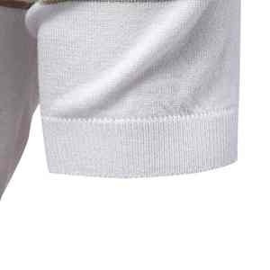 Polo para Hombre, 100% Algodón Piqué, Cuello Rayado, Corte Regular, Estilo Casual de Negocios, Manga Corta, Ropa de Verano - Product Image 4