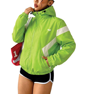 Women's Green Windbreaker <b>Jacket</b> Lightweight Breathable Hooded Zip Up <b>Running</b> Outdoor Activewear <b>Reflective</b> Panel Men's <b>Jacket</b> - Product Image 5