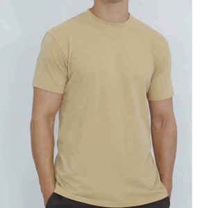 เสื้อยืดคอกลมแขนสั้นสีพื้นสำหรับผู้ชายขายส่ง เสื้อยืดลำลองผ้าฝ้ายสั่งทำสำหรับผู้ชาย - Product Image 4