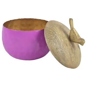 Decor Purple Colored Cookies Jar Best For Home Hotel And Restaurant Decor Design Brown Wood Head Design Spicy Food Pot