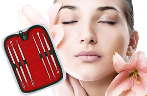 Blackhead Removal Tool Kit Professional Stainless Steel Blackhead Remover Pimple Comedone <b>Extractor</b> Tool Custom Logo - Product Image 2