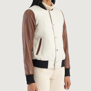 Nouvelle arrivée, veste varsity pour femme à manches longues, tendance, respirante, hiver, vente en gros, meilleur prix, séchage rapide, couleurs personnalisables - Product Image 3