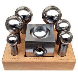 SUNTOOLS/STIPL Stainless Steel 8-Cavity Dapping Block Set with Punches for Jewelry Making and Mould Making <b>DIY</b> <b>Kit</b> - Product Image 2