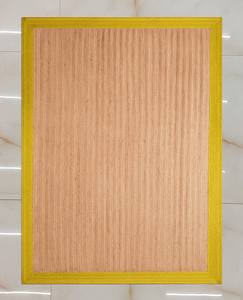 พรมปูพื้นทำมือจากเส้นใยปอกระเจา ขอบสีกรมท่า ตกแต่งพื้นบ้านด้วยวัสดุธรรมชาติ - Product Image 5