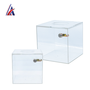 Caja de Donaciones Acrílica Transparente Grande de 300x300x300mm, Caja de Exhibición para Filtros de Votación, Fabricante de Calidad, Proveedor OEM B2B - Product Image 3