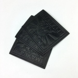 Écusson en cuir véritable personnalisé gaufré, étiquettes en cuir synthétique PU embossé, badge en cuir véritable cousu pour vêtements, jeans, sacs - Product Image 6