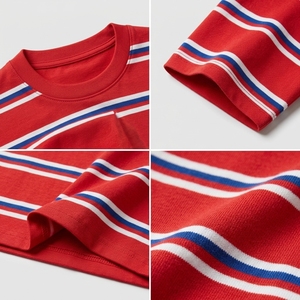 Striped Crew Neck Short Sleeve T-<b>Shirt</b> Casual Everyday Comfortable Regular Fit Unisex Summer Streetwear Breathable Lightweight - Product Image 6