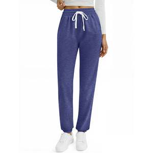 Pantalon de survêtement streetwear uni en coton épais 100 % avec cordon de serrage, impression puff personnalisée du logo, directement de l'usine - Product Image 2