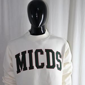 Sweat-shirt à col montant MICDS CREAM 100% coton VERT HUNTER Broderie appliquée col large Sweat-shirt URBAN PRODUCTIONS - Product Image 3